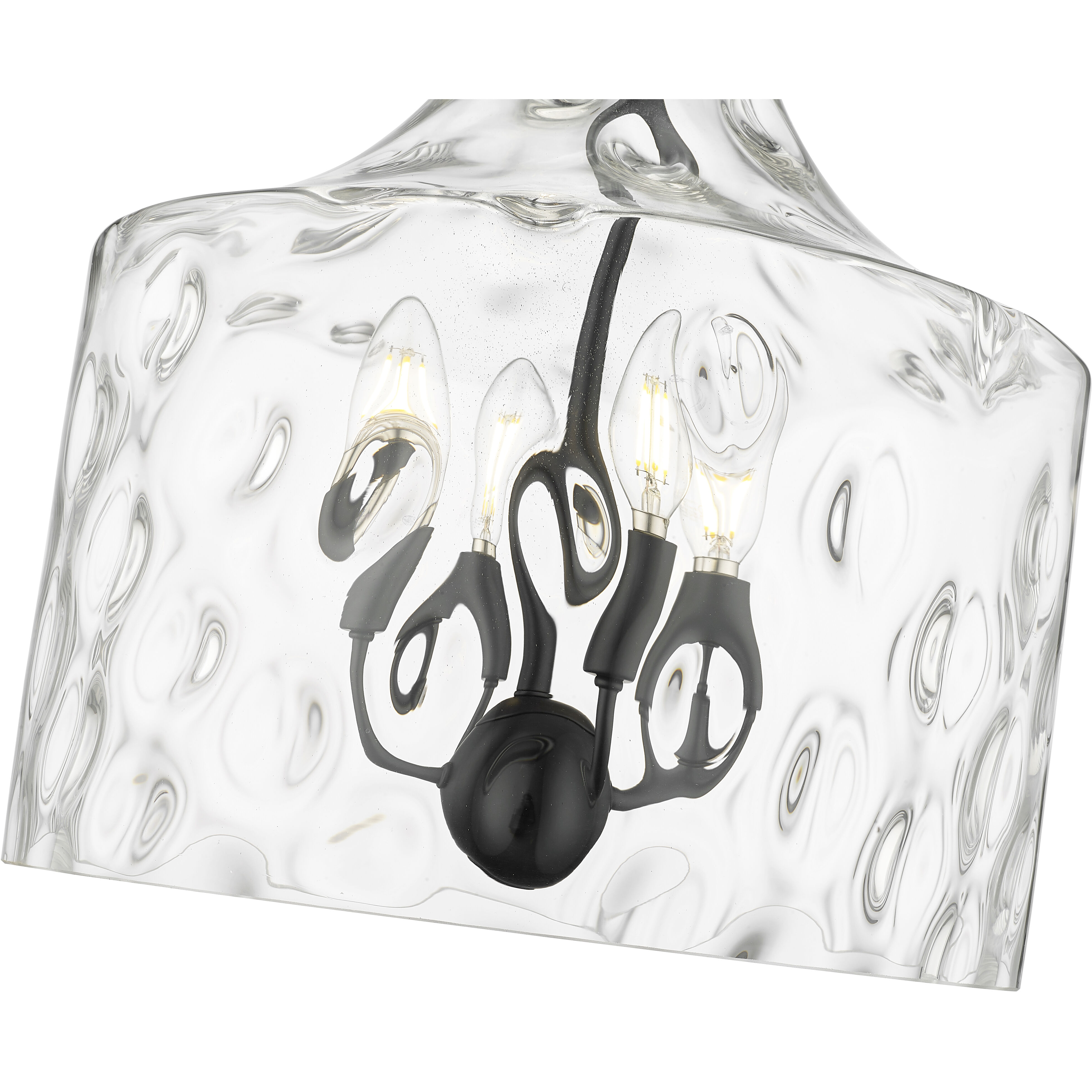 Santorini 4 Light 15 inch Matte Black Pendant Ceiling Light